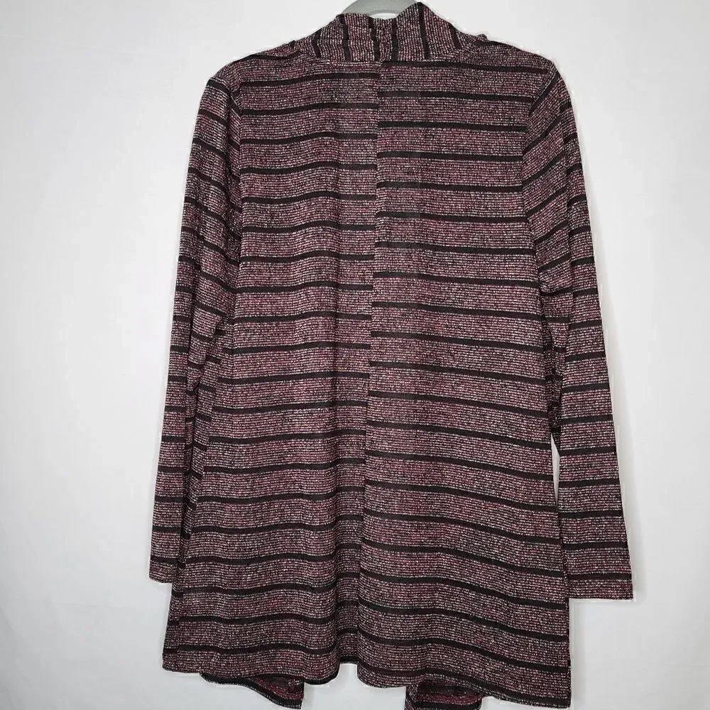 10W 12W Silver Metallic Open Front Cardigan Layers - Picture 7 of 7